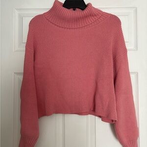 Pink Wild Fable Cropped Cowl Neck Sweater